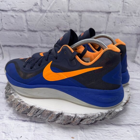 Nike Men's Zoom Hyperfuse 2013 Sneakers Blackened Blue Citrus Low Size 8.5 - Picture 5 of 9